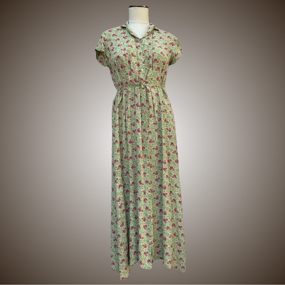 Vintage Dresses & Skirts - 🔥SOLD🔥VINTAGE 90s Perfection Floral Button Up Maxi Dress